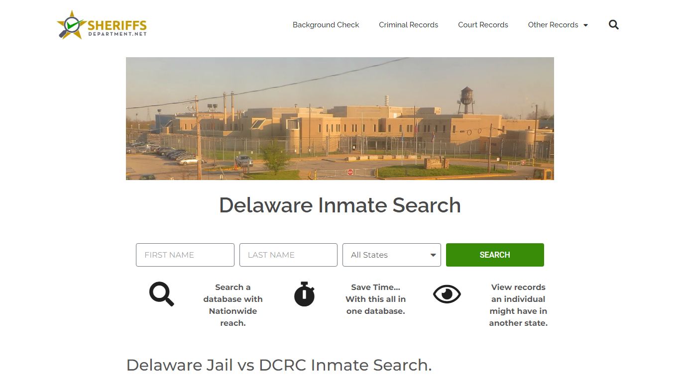 Delaware Inmate Search: Lookup DCRC Prison and County Jail Records.